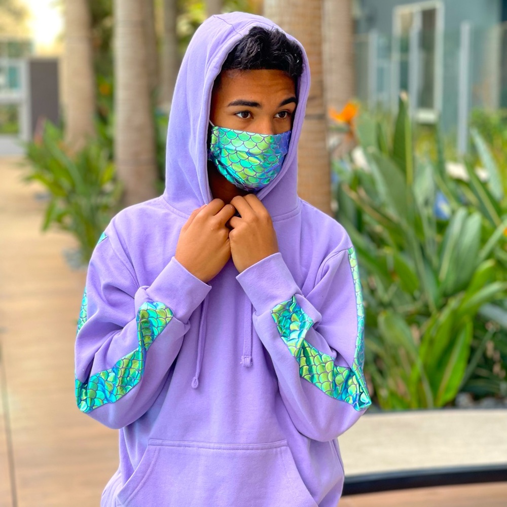 Mermaid Hoodie Unisex Lavender